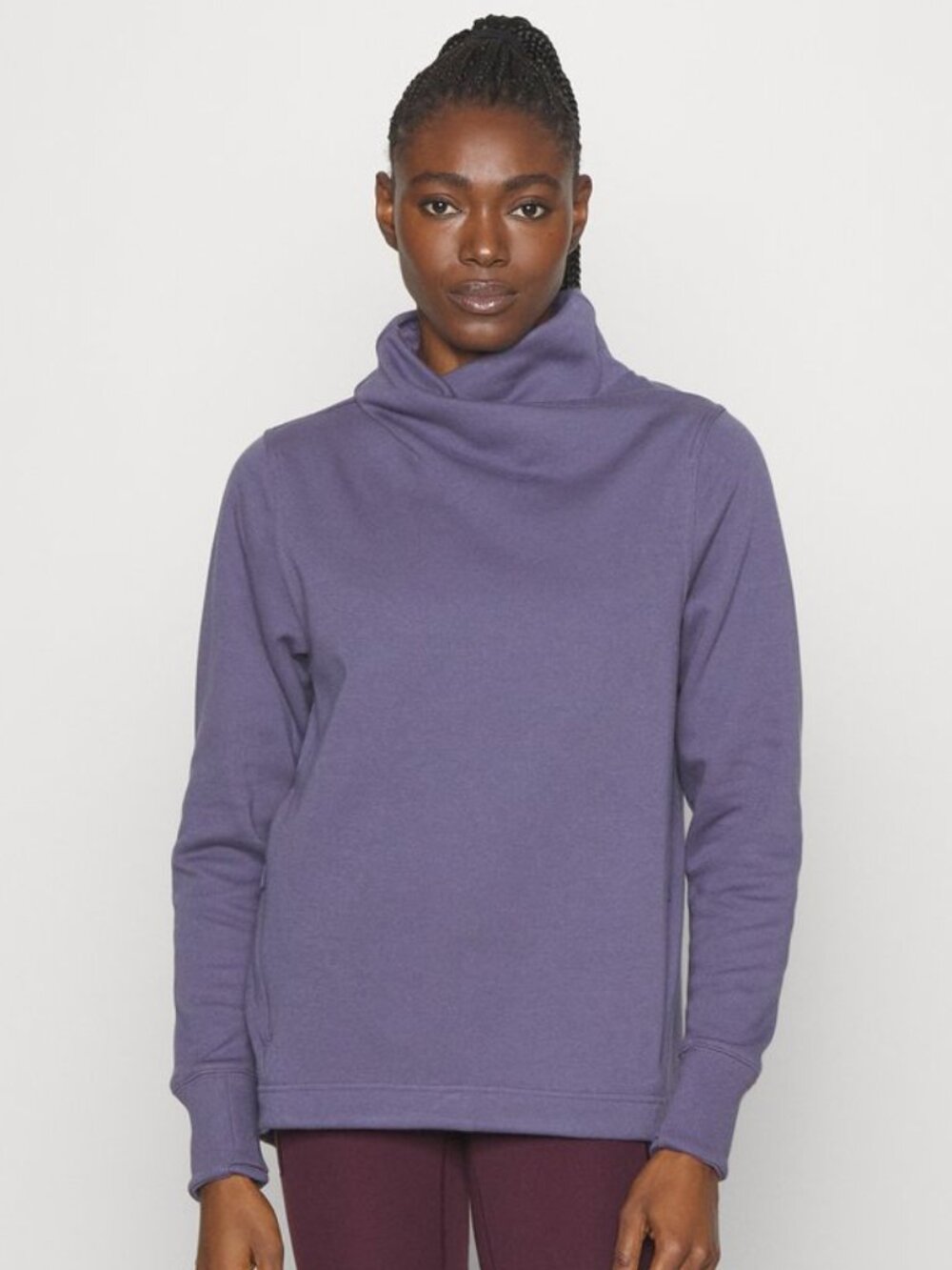 Athleta Cozy Karma twist neck sweatshirt - purple